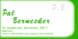 pal bernecker business card